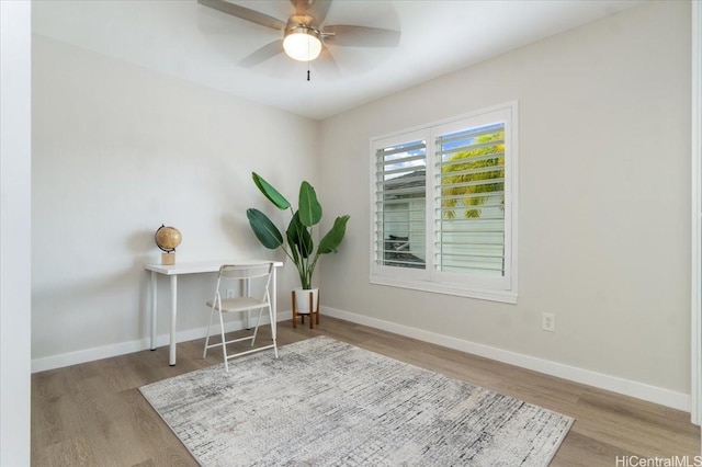 520 Lunalilo Home Rd Unit 354, Honolulu, HI 96825 - office featuring wood finished floors and ceiling fan