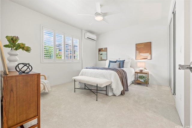 91-3633 Kauluakoko St Unit 1004, Ewa Beach, HI 96706 - carpeted bedroom with a wall unit AC and a ceiling fan