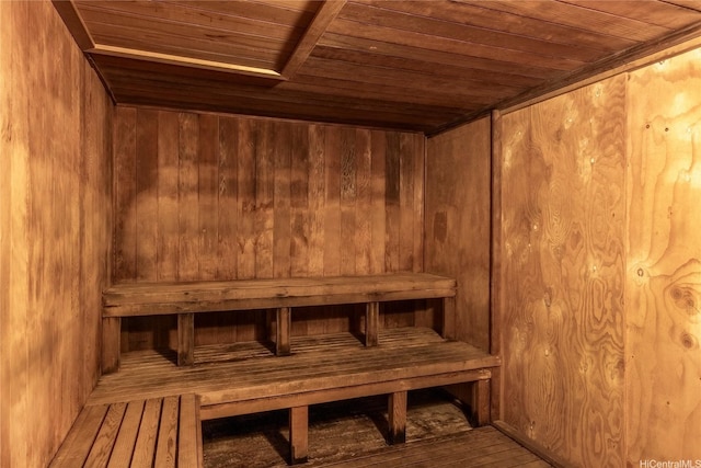 2211 Ala Wai Blvd Unit 3201, Honolulu, HI 96815 - sauna / steam room featuring wood ceiling and wooden walls