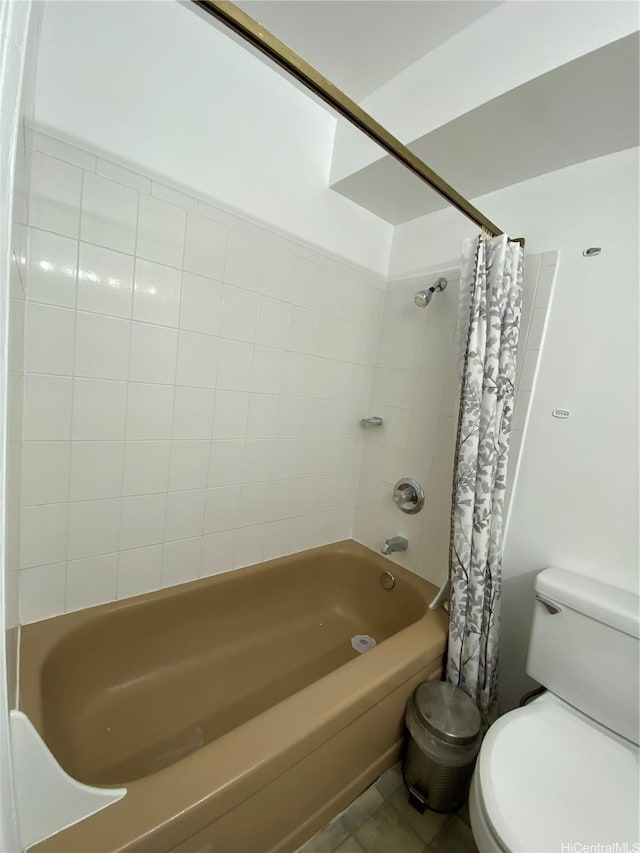1750 Kalakaua Ave Unit 1507, Honolulu, HI 96826 - full bath with shower / tub combo with curtain and tile patterned floors