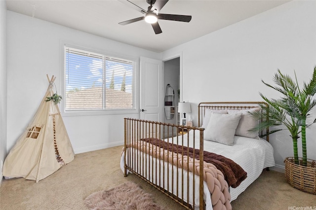 91-1298 Kuanoo St, Ewa Beach, HI 96706 - carpeted bedroom with baseboards and a ceiling fan