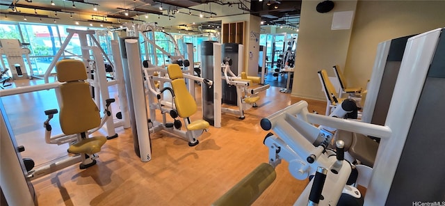 1177 Queen St Unit 4104, Honolulu, HI 96814 - exercise room featuring baseboards