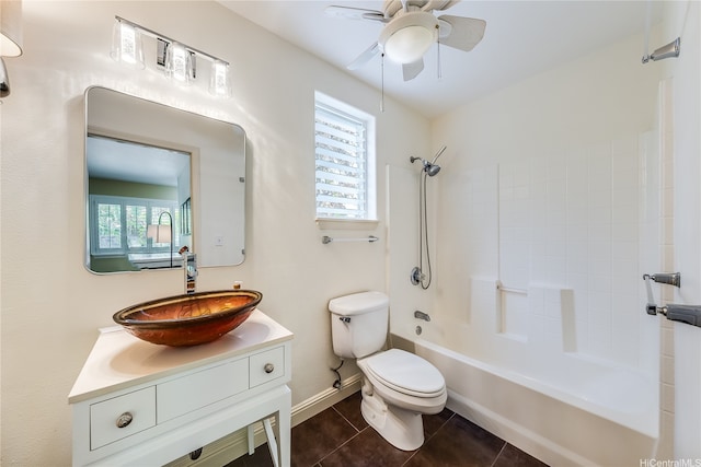 539 N Kainalu Dr, Kailua, HI 96734 - full bathroom with healthy amount of natural light, bathing tub / shower combination, vanity, and tile patterned floors