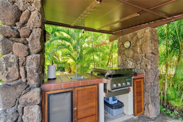 1525 Wilder Ave Unit 401, Honolulu, HI 96822 - view of patio featuring a sink and area for grilling