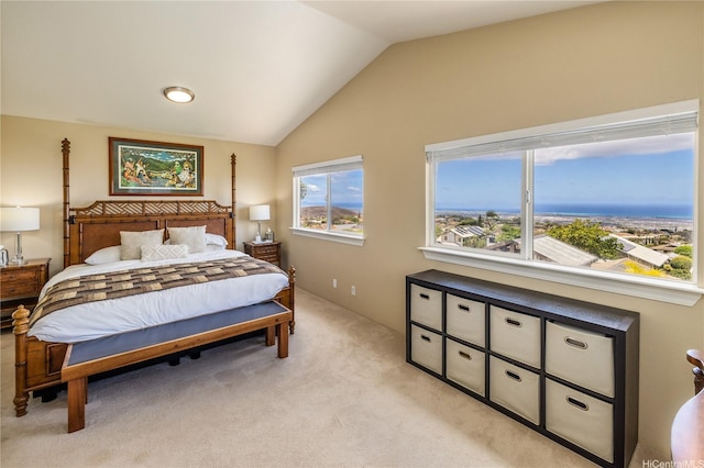 92-6024 Kohi St, Kapolei, HI 96707 - bedroom with lofted ceiling and light carpet