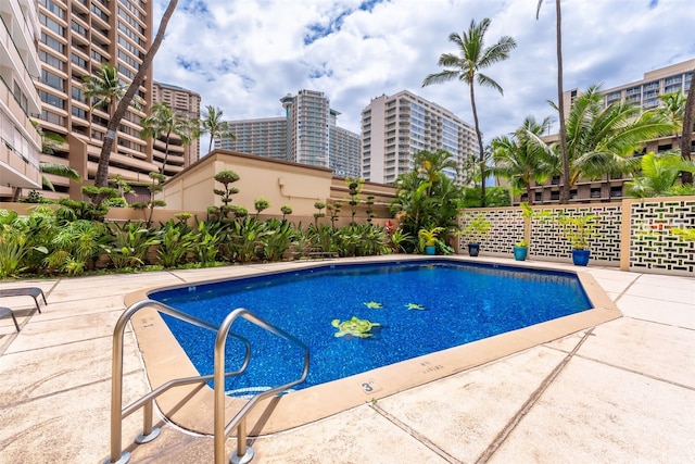 1720 Ala Moana Blvd Unit 1101B, Honolulu, HI 96815 - community pool with a city view and a patio area