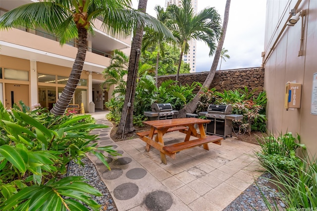 1720 Ala Moana Blvd Unit 1101B, Honolulu, HI 96815 - view of patio / terrace featuring grilling area