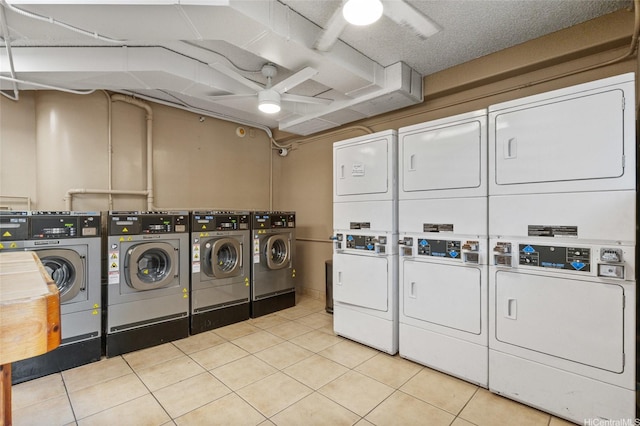 1684 Ala Moana Blvd Unit 251, Honolulu, HI 96815 - shared laundry room with stacked washing machine and dryer, ceiling fan, and separate washer and dryer