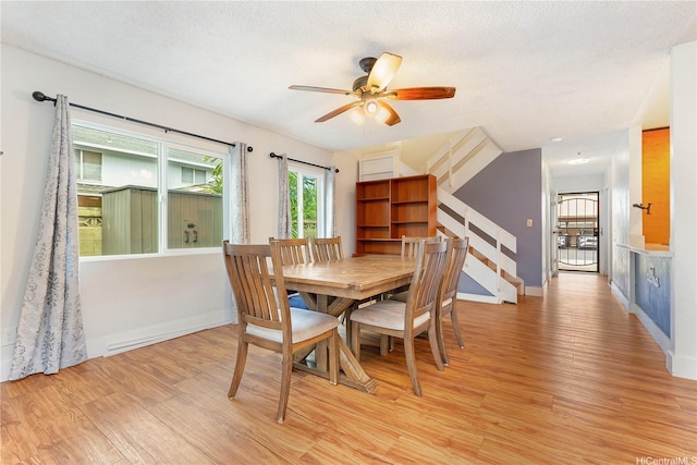 94-170 Apele Pl, Mililani, HI 96789 - dining room featuring light wood-style flooring and a ceiling fan