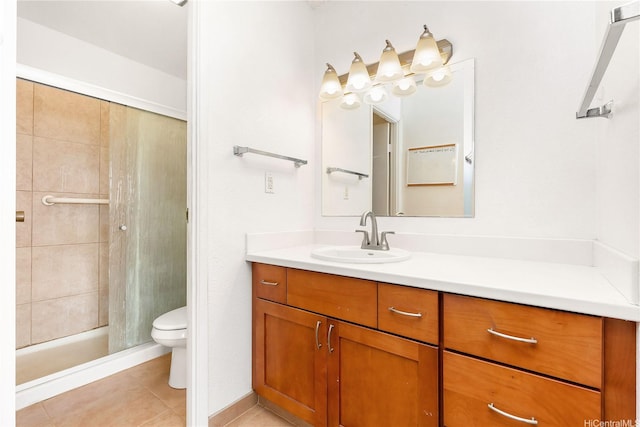 94-170 Apele Pl, Mililani, HI 96789 - bathroom with vanity, tile patterned floors, and a shower stall