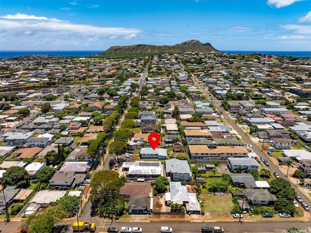 1242 16th Ave, Honolulu, HI 96816 - aerial overview of property's location with mountains and nearby suburban area