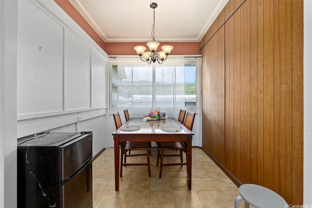 1242 16th Ave, Honolulu, HI 96816 - dining area with a chandelier and wood walls