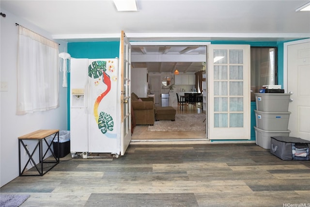 45-234 Mahalani Cir, Kaneohe, HI 96744 - foyer entrance with wood finished floors and french doors