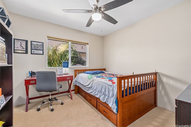 91-1030 Kai Uhu St, Ewa Beach, HI 96706 - bedroom with carpet floors, ceiling fan, and a desk
