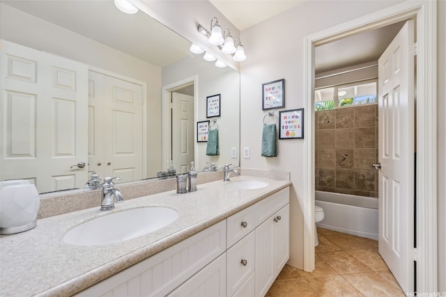 91-1030 Kai Uhu St, Ewa Beach, HI 96706 - bathroom featuring double vanity, tile patterned flooring, and bathing tub / shower combination