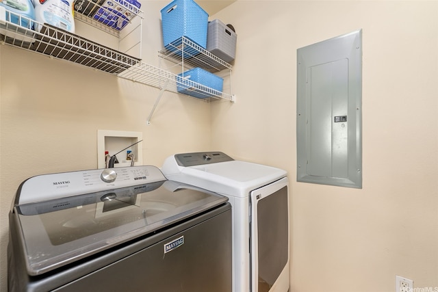 91-1030 Kai Uhu St, Ewa Beach, HI 96706 - laundry room featuring electric panel and separate washer and dryer