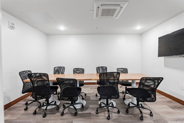7000 Hawaii Kai Dr Unit 2710, Honolulu, HI 96825 - office area featuring wood finished floors and recessed lighting