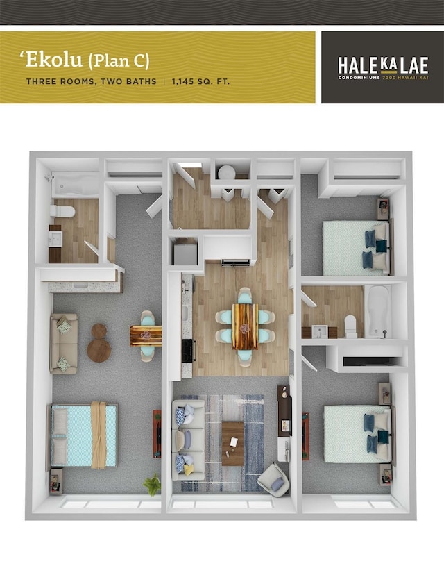7000 Hawaii Kai Dr Unit 2710, Honolulu, HI 96825 - view of property floor plan