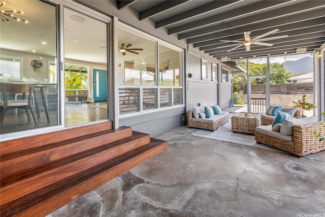 1384 Nanawale Pl, Kailua, HI 96734 - view of patio with a ceiling fan