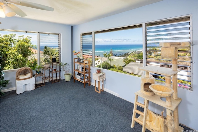 5333 Puahia Pl, Honolulu, HI 96821 - sunroom / solarium featuring a water view