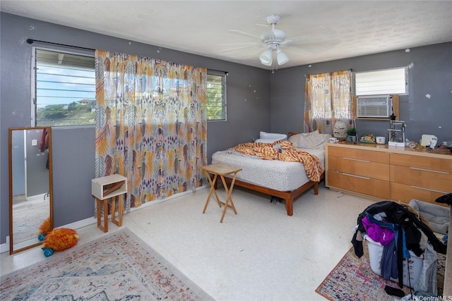 5333 Puahia Pl, Honolulu, HI 96821 - bedroom with cooling unit and a ceiling fan
