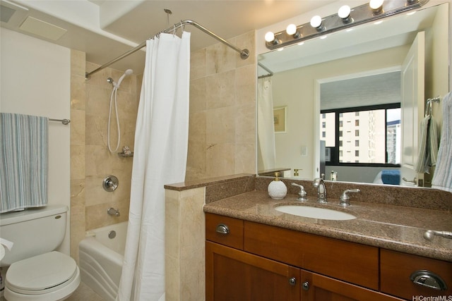 343 Hobron Ln Unit 3401, Honolulu, HI 96815 - bathroom with shower / tub combo and vanity