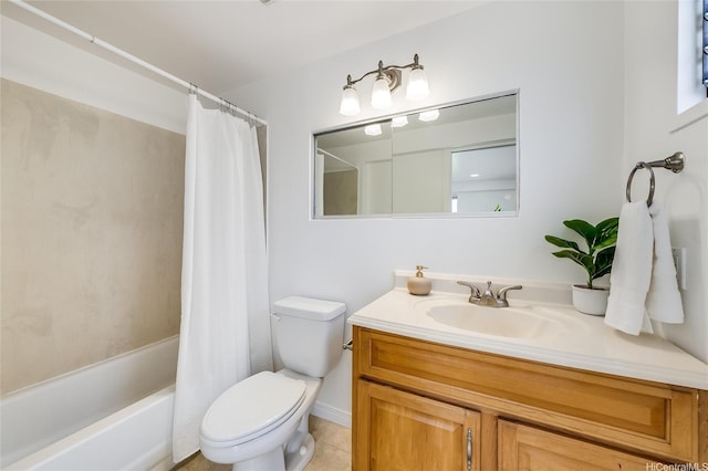 1670 Halekoa Dr, Honolulu, HI 96821 - bathroom featuring vanity, shower / bath combo with shower curtain, and tile patterned floors