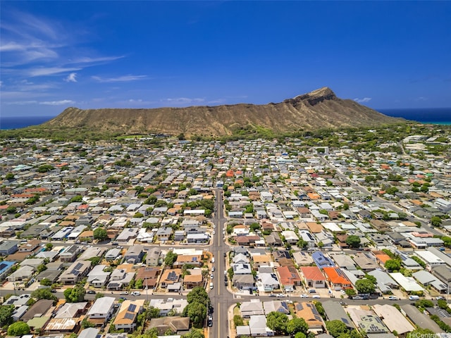 3413 Winam Ave, Honolulu, HI 96815 - aerial overview of property's location featuring nearby suburban area and a water and mountain view