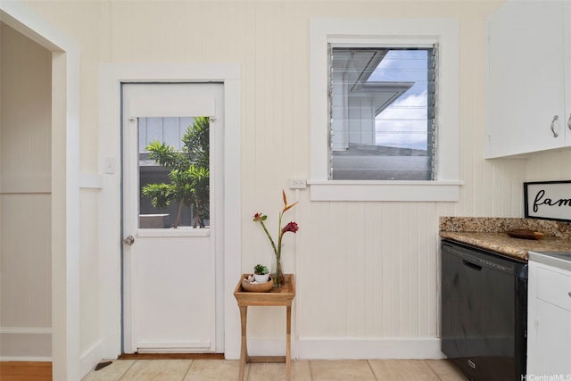 3413 Winam Ave, Honolulu, HI 96815 - doorway featuring light tile patterned flooring and wood walls