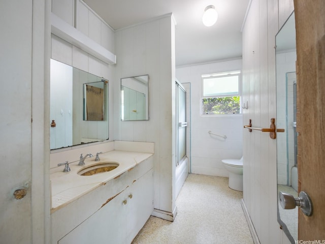 1114 8th Ave, Honolulu, HI 96816 - bathroom featuring vanity and bath / shower combo with glass door