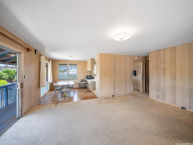 1114 8th Ave, Honolulu, HI 96816 - living area with light carpet and wooden walls