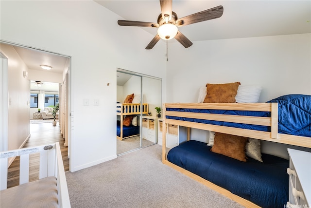 95-150 Kuahelani Ave Unit 255, Mililani, HI 96789 - carpeted bedroom with a closet and ceiling fan