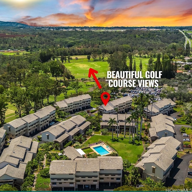 95-150 Kuahelani Ave Unit 255, Mililani, HI 96789 - aerial view at dusk of view of pool area