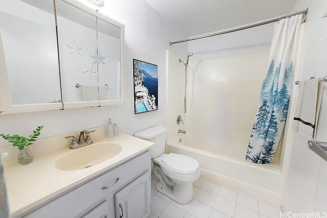 84-754 Ala Mahiku St Unit 1248B, Waianae, HI 96792 - full bathroom featuring shower / bath combination with curtain, tile patterned floors, and vanity