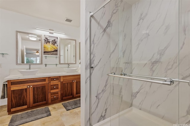 92-1087 Koio Drive M29-3 (Apt C), Kapolei, HI 96707 - full bathroom with double vanity and a marble finish shower