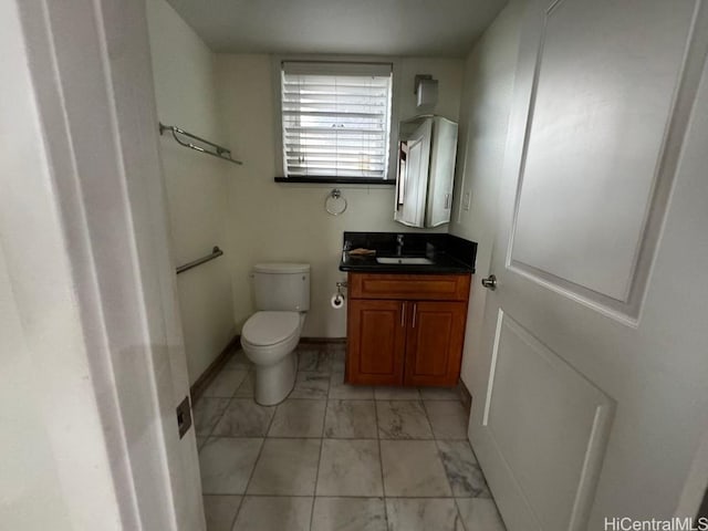 99-146 Kulina St, Aiea, HI 96701 - half bath featuring vanity and marble look tile flooring