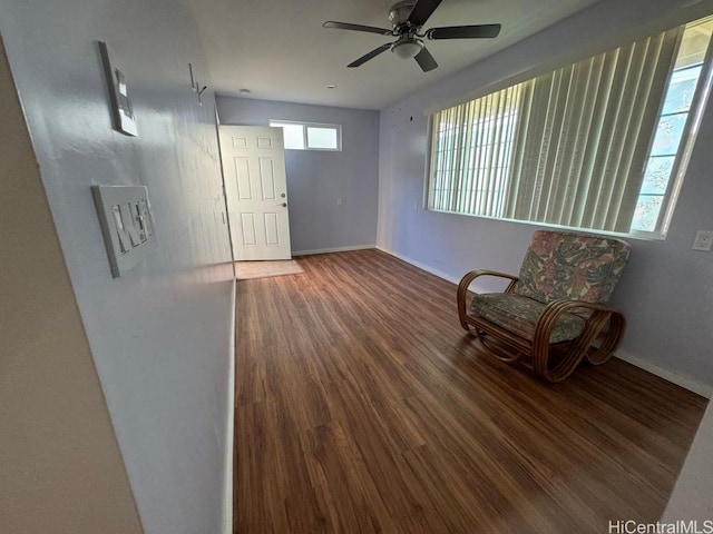 99-146 Kulina St, Aiea, HI 96701 - unfurnished room with wood finished floors and ceiling fan