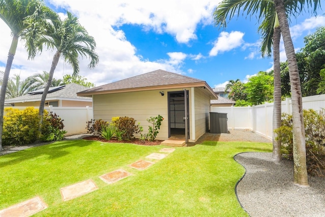 91-1073 Kaianae St, Ewa Beach, HI 96706 - rear view of house featuring a fenced backyard and roof with shingles
