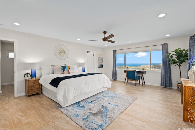1034 Kaumoku St, Honolulu, HI 96825 - bedroom with recessed lighting and ceiling fan