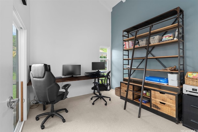 7780 Waikapu Loop, Honolulu, HI 96825 - carpeted home office featuring a towering ceiling