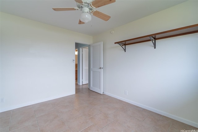 1335 Onioni St, Kailua, HI 96734 - spare room with ceiling fan and baseboards