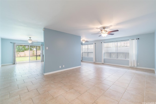 1335 Onioni St, Kailua, HI 96734 - spare room with a ceiling fan and light tile patterned floors