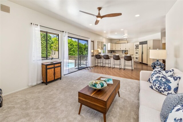 5926 Kalanianaole Hwy, Honolulu, HI 96821 - living area with ceiling fan and recessed lighting