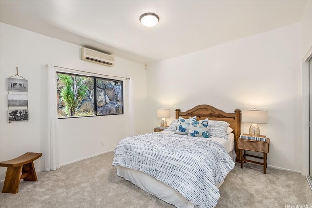 5926 Kalanianaole Hwy, Honolulu, HI 96821 - bedroom featuring a wall mounted AC and carpet floors