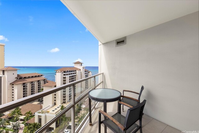 223 Saratoga Rd Unit 1916, Honolulu, HI 96815 - balcony with a water view