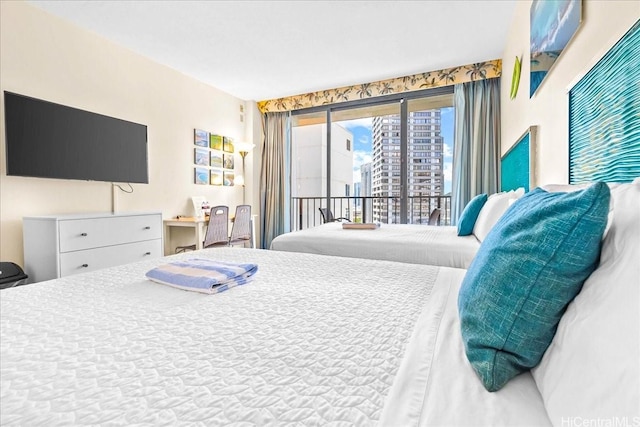 1850 Ala Moana Blvd Unit 1107, Honolulu, HI 96815 - bedroom with access to outside and an office area