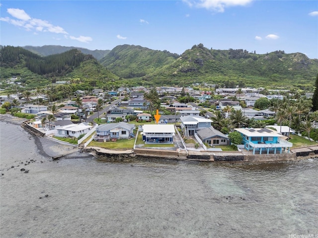54-257 Kaipapau Loop, Hauula, HI 96717 - aerial view of residential area with a water and mountain view
