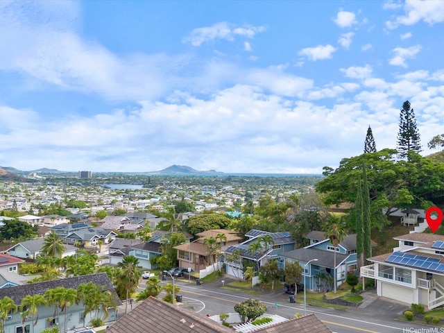 1549 Kanapuu Dr, Kailua, HI 96734 - aerial perspective of suburban area featuring a mountainous background