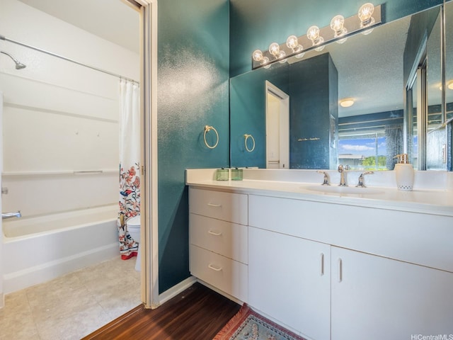 91-265 Hanapouli Cir Unit 16J, Ewa Beach, HI 96706 - full bath featuring shower / tub combo, vanity, and tile patterned floors