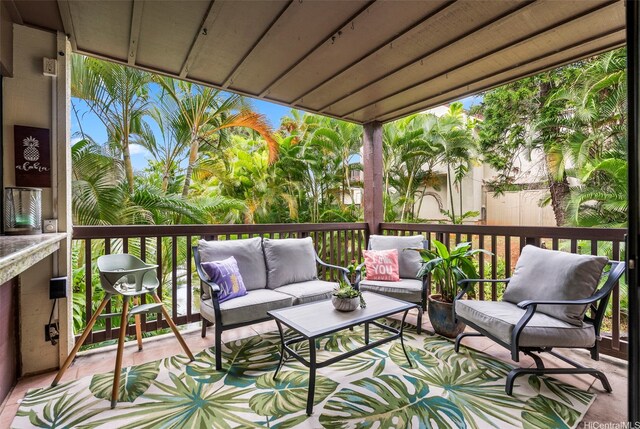 46-160 Kiowai St Unit 2322, Kaneohe, HI 96744 - wooden terrace featuring an outdoor hangout area